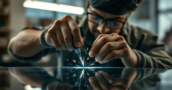 Cortar vidro temperado com precisão: técnicas e dicas essenciais para iniciantes